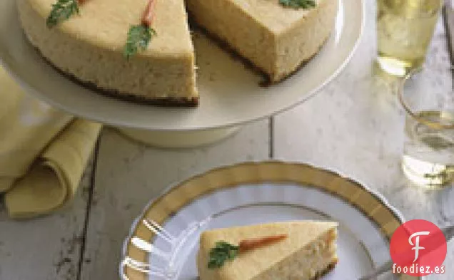 Tarta De Queso De Zanahoria Con Zanahorias De Mazapán