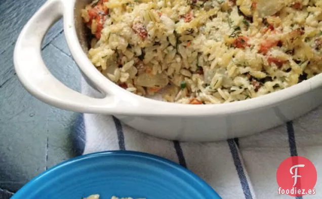 Orzo Al Horno Con Zanahorias Asadas Y Eneldo