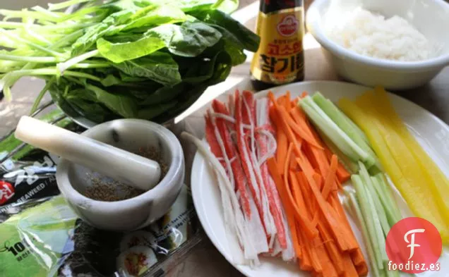 Kimbap de Verduras Básicas