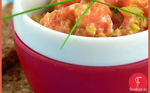Tartar de Jengibre y Salmón