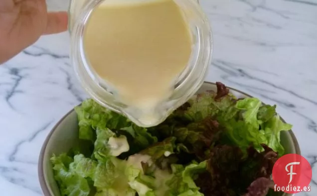 Verduras Mixtas Con Vinagreta Cremosa De Miso y jengibre