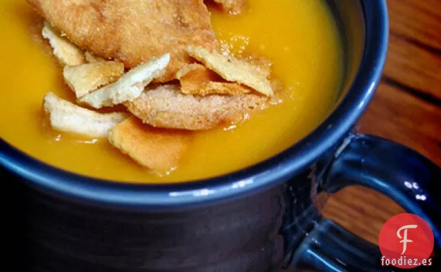 Sopa De Batata Con Miso Y Jengibre