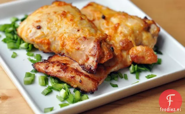 Muslos De Pollo Asados Picantes Con Miso Y Jengibre