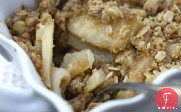 Crumble De Pera Y Jengibre Cristalizado