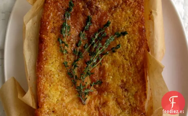 Pastel De Yogur De Limón Con Jarabe De tomillo y Jengibre
