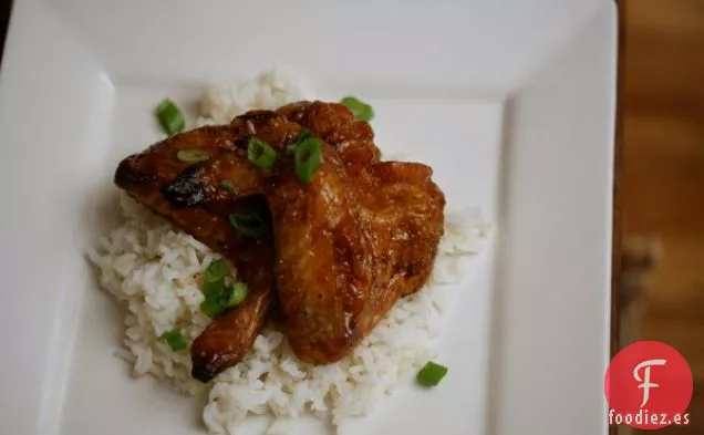 Alitas de pollo con miel de jengibre