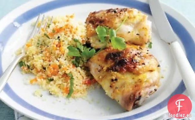 Muslos Crujientes de pollo con lima y jengibre