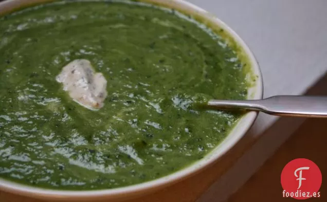 Sopa Fría De Guisantes Con Limón, Albahaca Y Jengibre