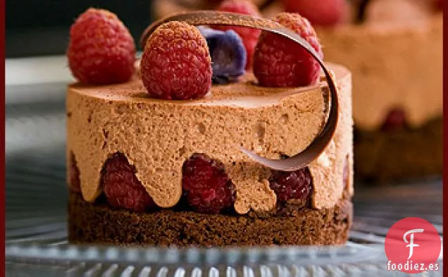 Chocolate Negro, Pastel De Frambuesa Y Su Mousse De Chocolate y jengibre