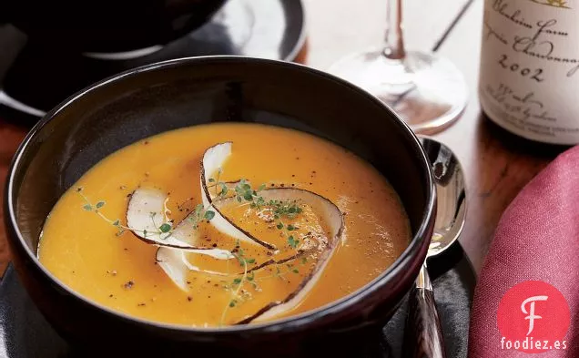 Sopa de Calabaza con Coco y Jengibre
