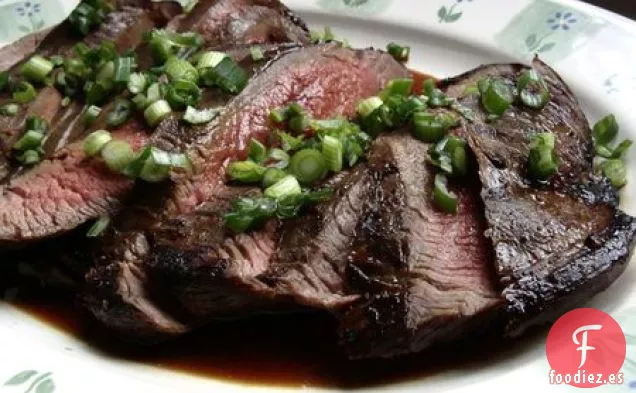 Bistec de Flanco Marinado de Jengibre y Soja