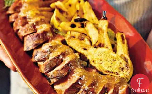 Solomillo De Cerdo A La Parrilla Con Salsa De Jezabel Con Jengibre