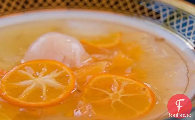 Loy Gaew, Sopa Fría De Naranja Y Lichi En Jarabe De Jengibre