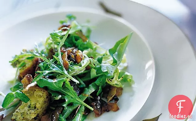 Ensalada de Mesclun con Aderezo de Cebolla y Jengibre
