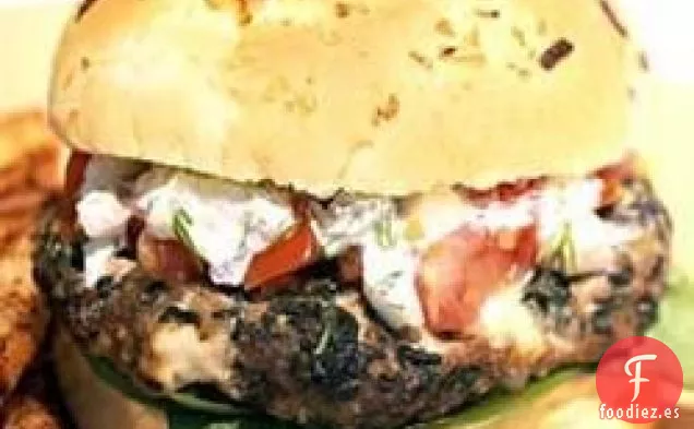 Hamburguesas Rellenas de Queso Feta