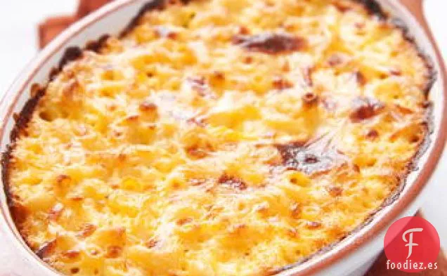 Macarrones con queso y Rábano Picante al horno y queso Cheddar