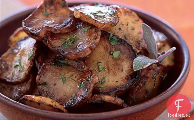 Alcachofas De Jerusalén Fritas En Mantequilla De Salvia