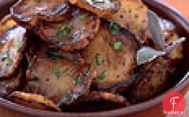 Alcachofas de Jerusalén Fritas en Mantequilla de Salvia