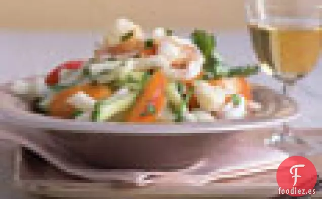 Ensalada De Camarones, Jícama Y Albaricoque
