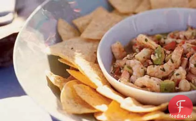 Seviche de Camarones Ahumados y Aguacate