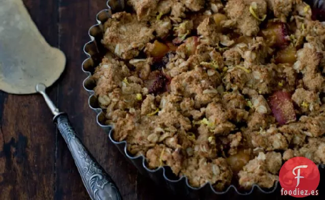Receta Crujiente De Ciruela Y Melocotón