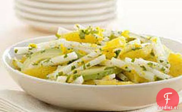 Ensalada de Naranja y Aguacate con Jícama