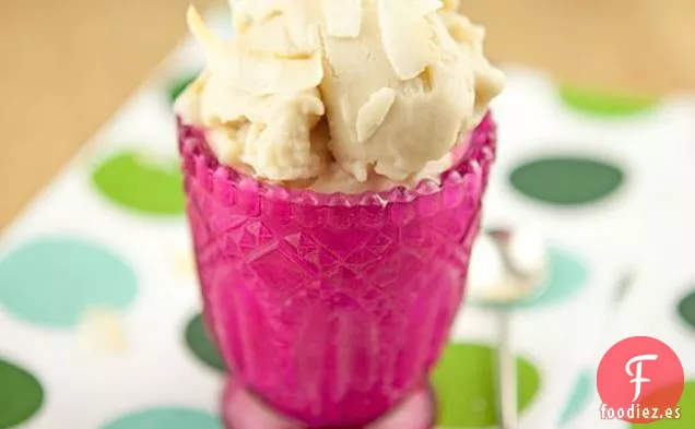 Helado de Vainilla y Coco Sin Lácteos y Huevos