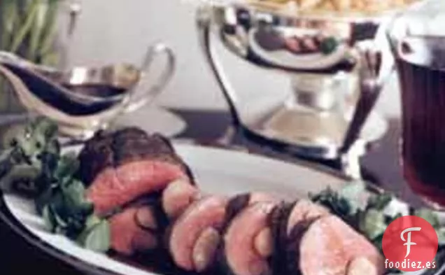 Solomillo de Ternera con Vino Tinto y Salsa de Calabacín