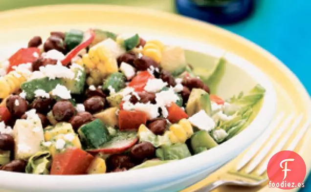 Ensalada Mexicana Picada Con Aderezo De Miel y lima