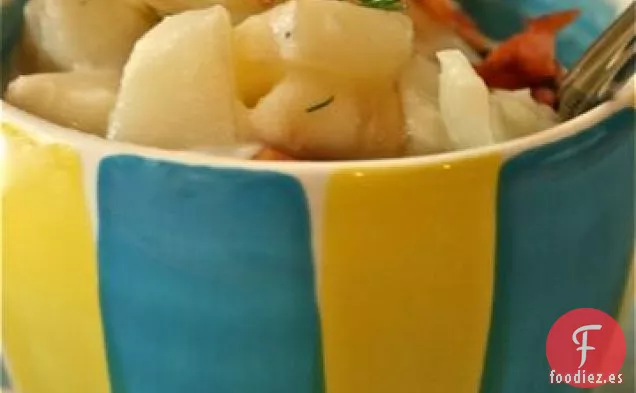 Sopa de patatas con chirivía