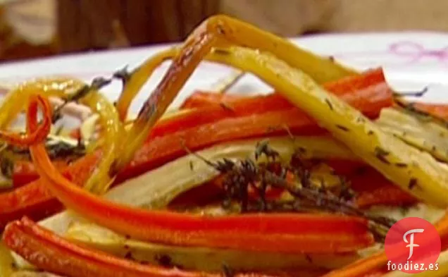 Zanahorias y Chirivías Asadas con Tomillo