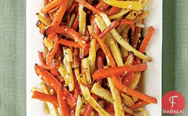 Zanahorias Y Chirivías Asadas Con Chalota Y Mantequilla De Hierbas