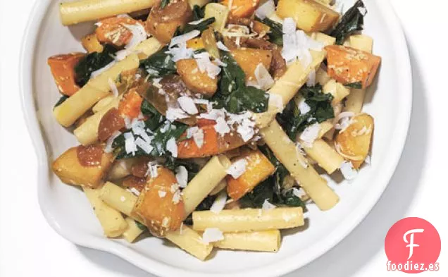 Ziti Con Tubérculos Asados En Sartén
