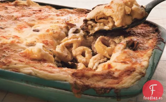 Tortellini Gratinados Con Setas Y Chirivía