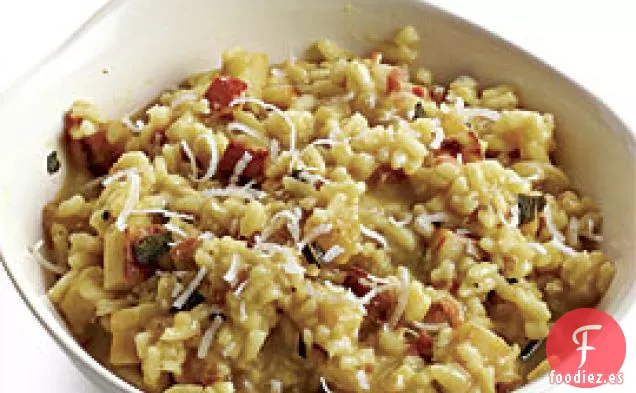 Risotto De Chirivía Con Panceta Y Salvia