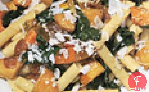 Ziti con Tubérculos Asados en Sartén