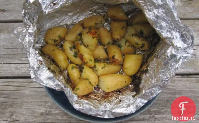 Patatas asadas en paquetes
