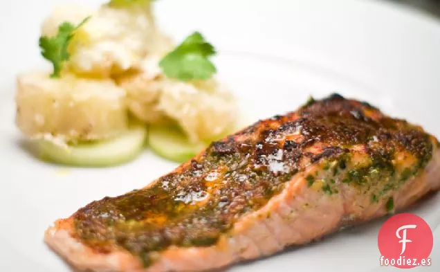 Salmón Con Glaseado De Miso Mentolado