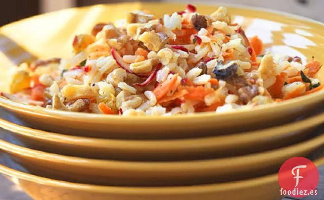 Ensalada de Arroz a Limón con Zanahorias y Rábanos