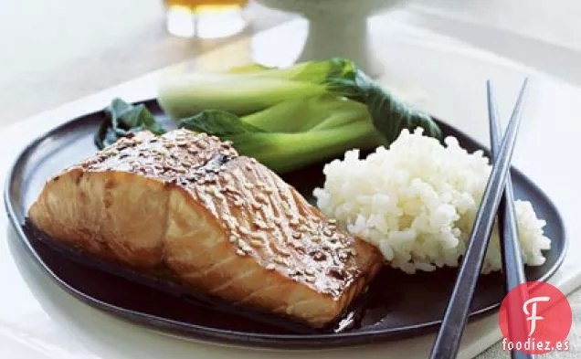 Salmón Glaseado con Soja
