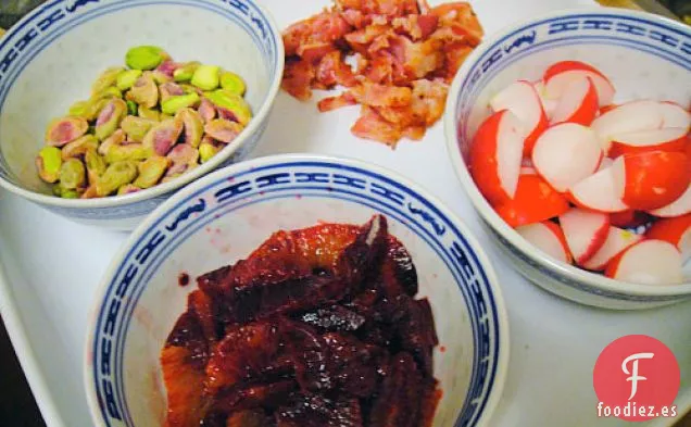 Cocinar el Libro: Ensalada de Naranja Sanguina y Resaca de Tocino