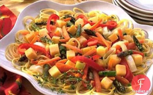 Verduras Asadas Con Limón Y Tomillo Con Pasta