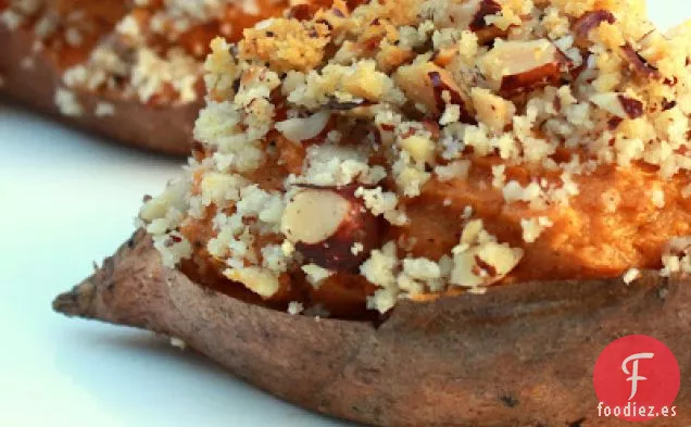 Batatas de Bourbon y avellana al horno dos veces