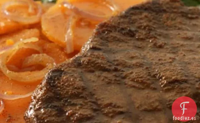 Receta Marroquí De Filete A La Parrilla Y Batatas