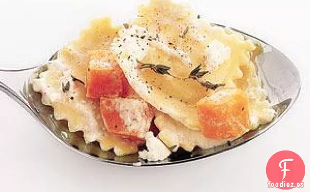 Receta De Ravioles Con Batatas Y Tomillo