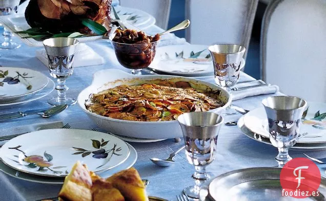 Gratinado de Batata con Ciruelas Pasas