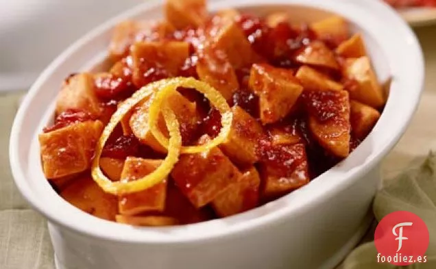 Batatas Glaseadas con Arándanos
