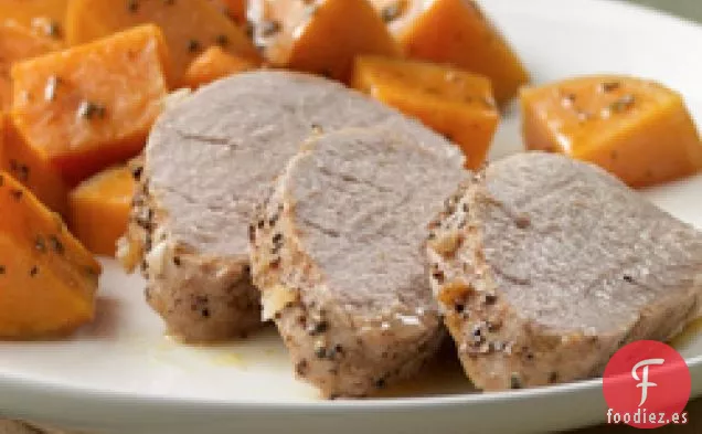 Lomo De Cerdo Con Batatas Asadas