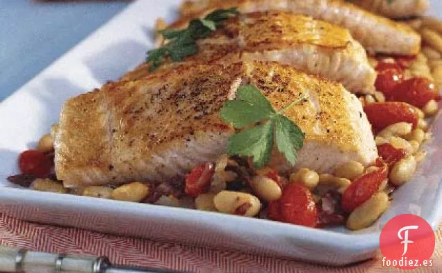 Salmón Mediterráneo Con Judías Blancas