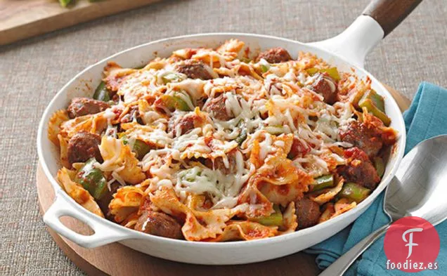 Pajaritas de Salchicha y Pasta Italianas